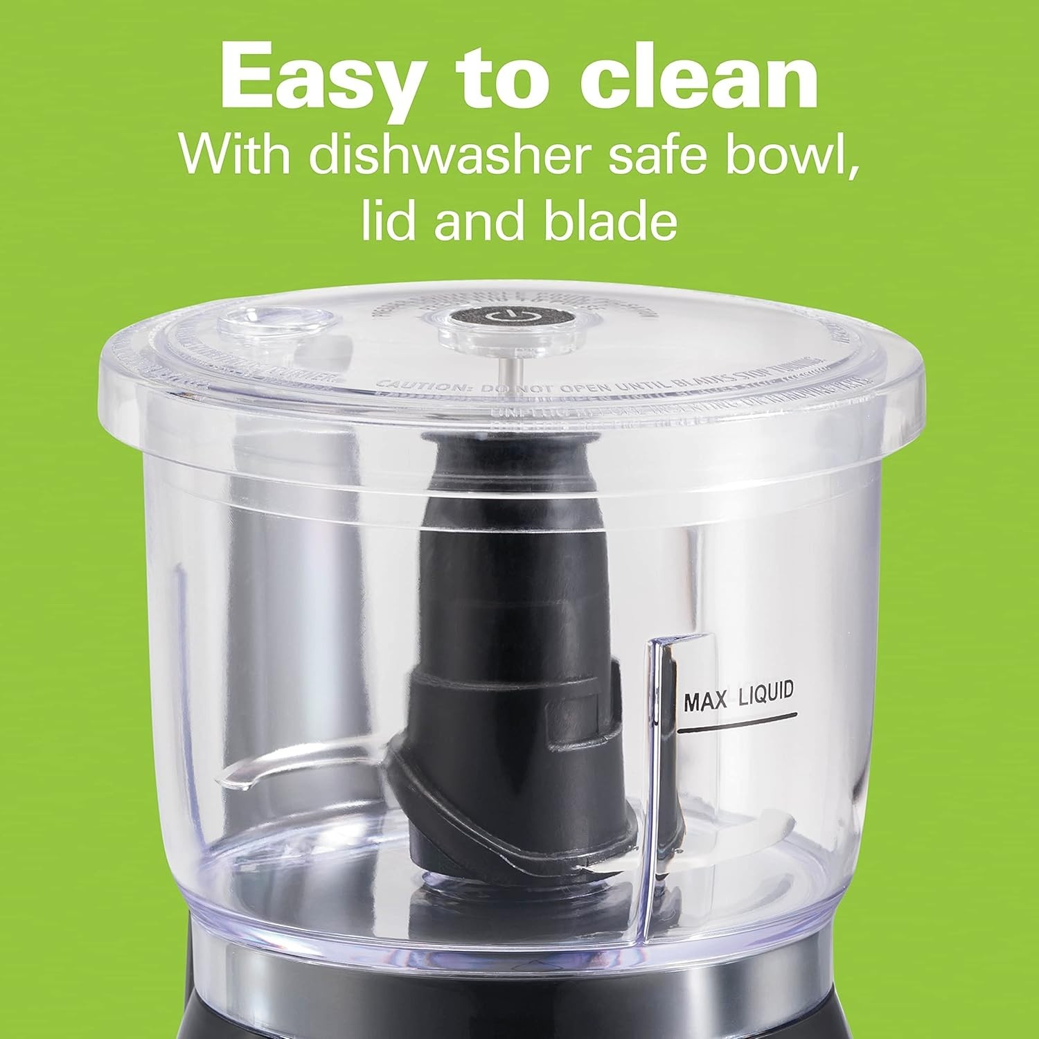 Effortless 3-Cup Electric Food Processor with Stainless Steel Blades, Black