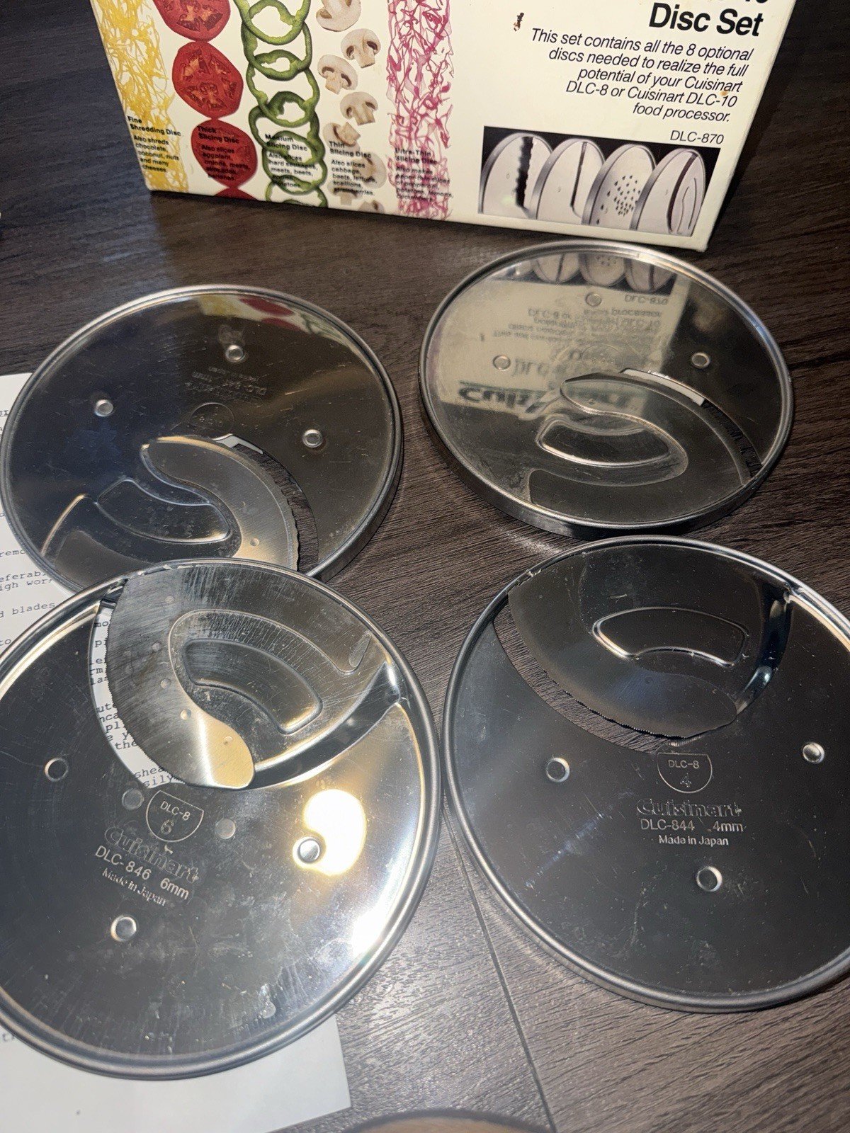 Cuisinart DLC-8 DLC-10 Disc Set EUC