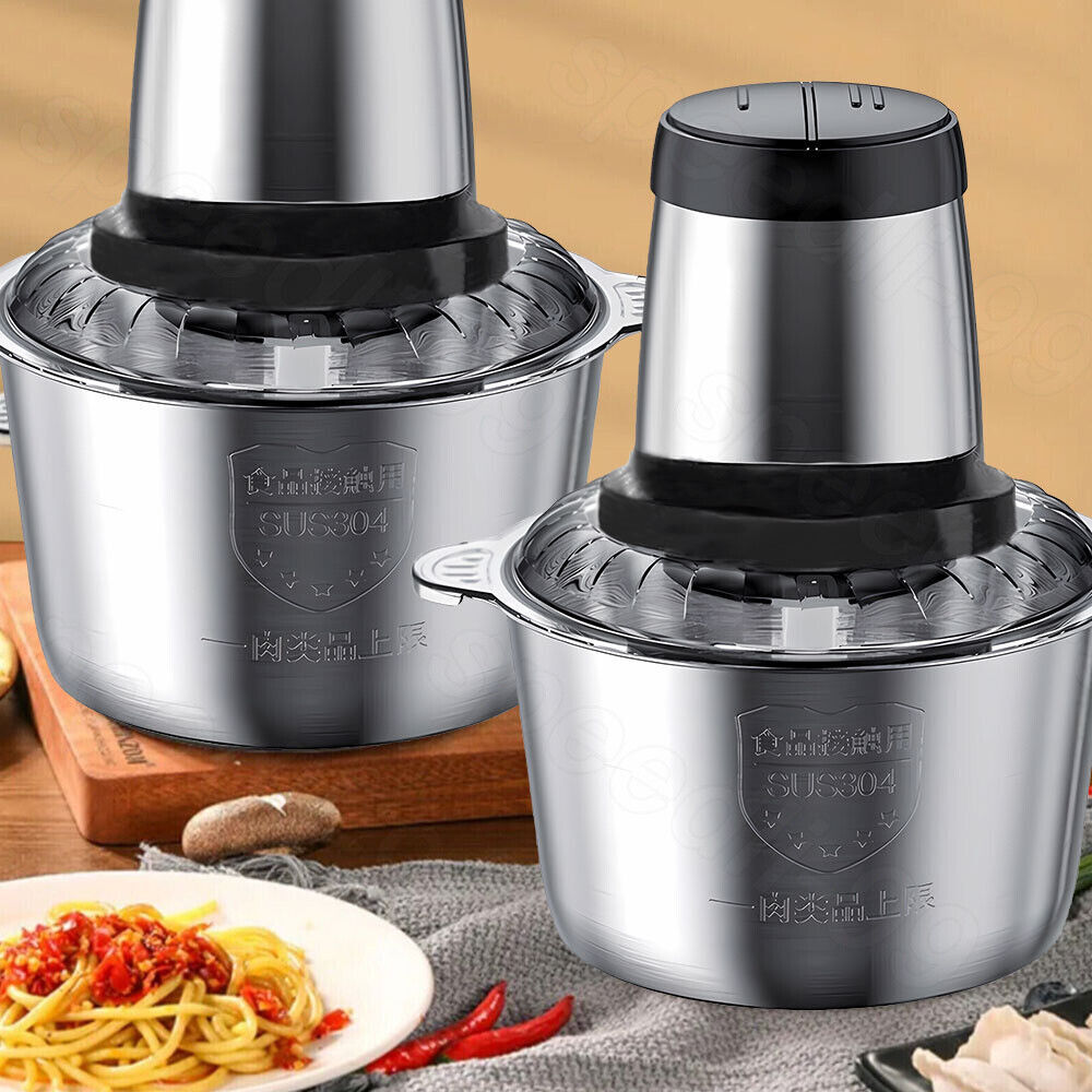 300W Electric Food Vege Chopper Food Processor Kitchen Meat Grinder Mixer 2L US