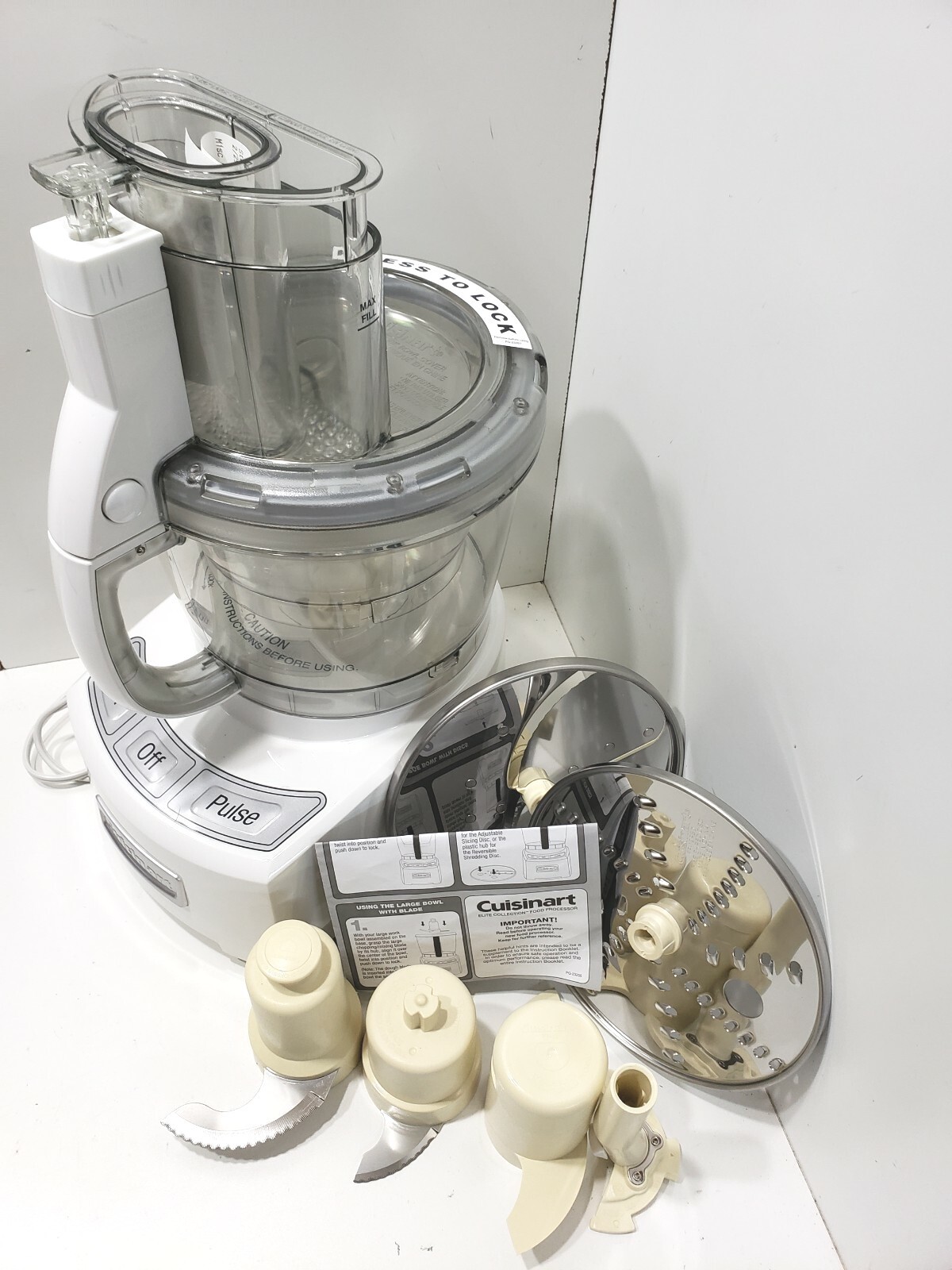 Cuisinart FP-12 Elite Collection 12 cup food processor White With Accessories