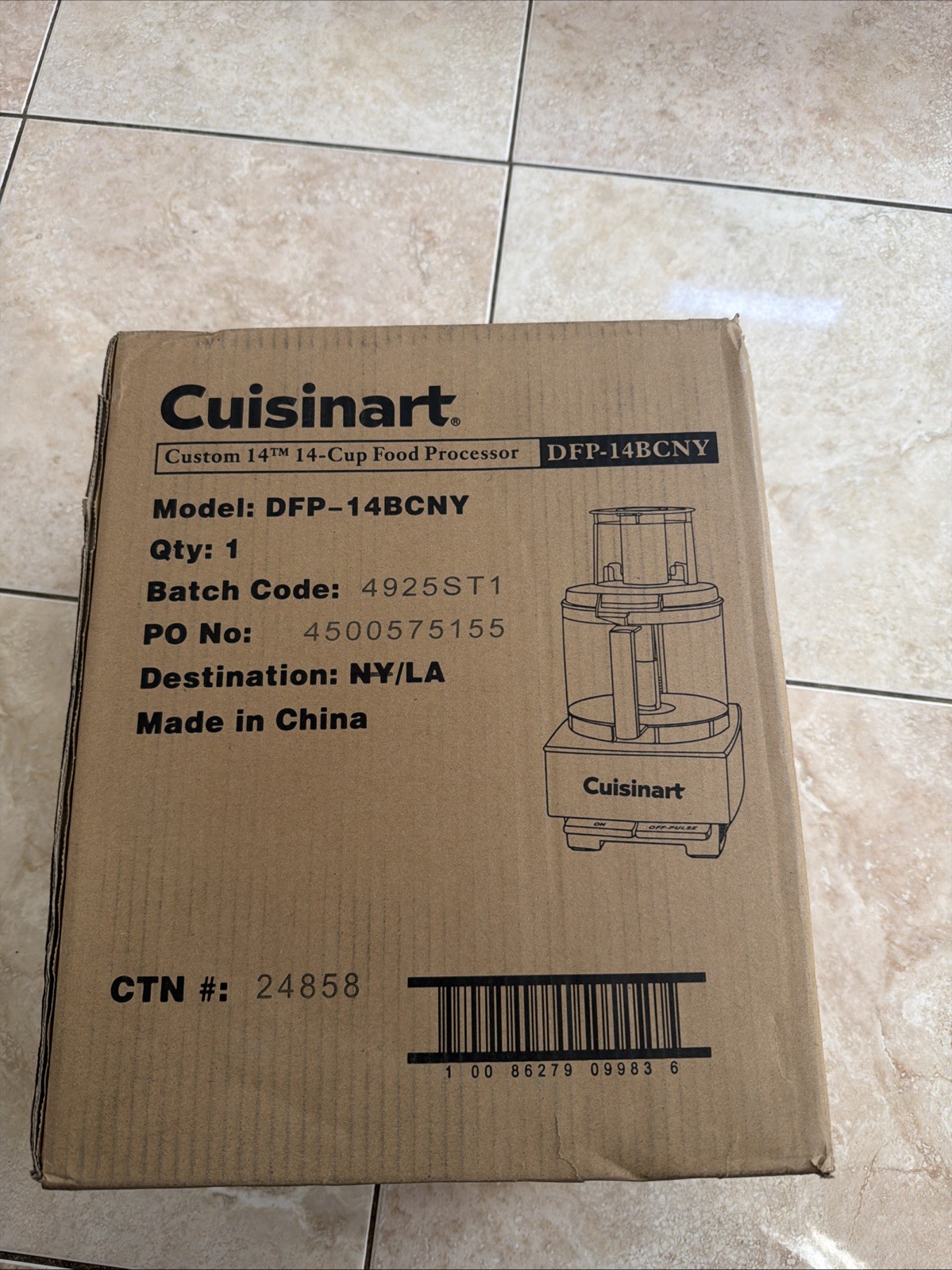Cuisinart Custom 14 14-Cup Food Processor – Brushed Stainless (DFP-14BCNY) New