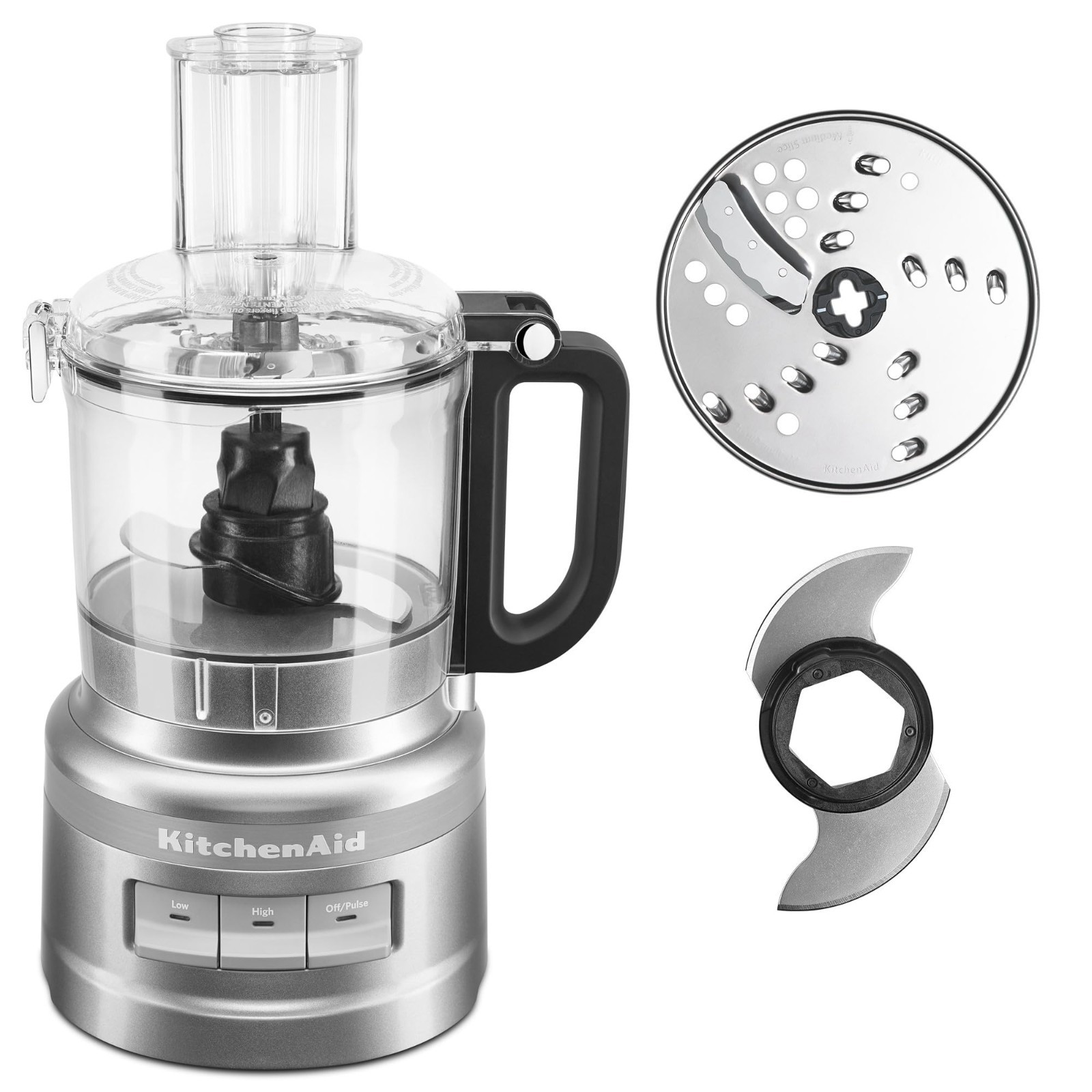 KitchenAid 7-Cup Food Processor – KFP0718, Contour Silver