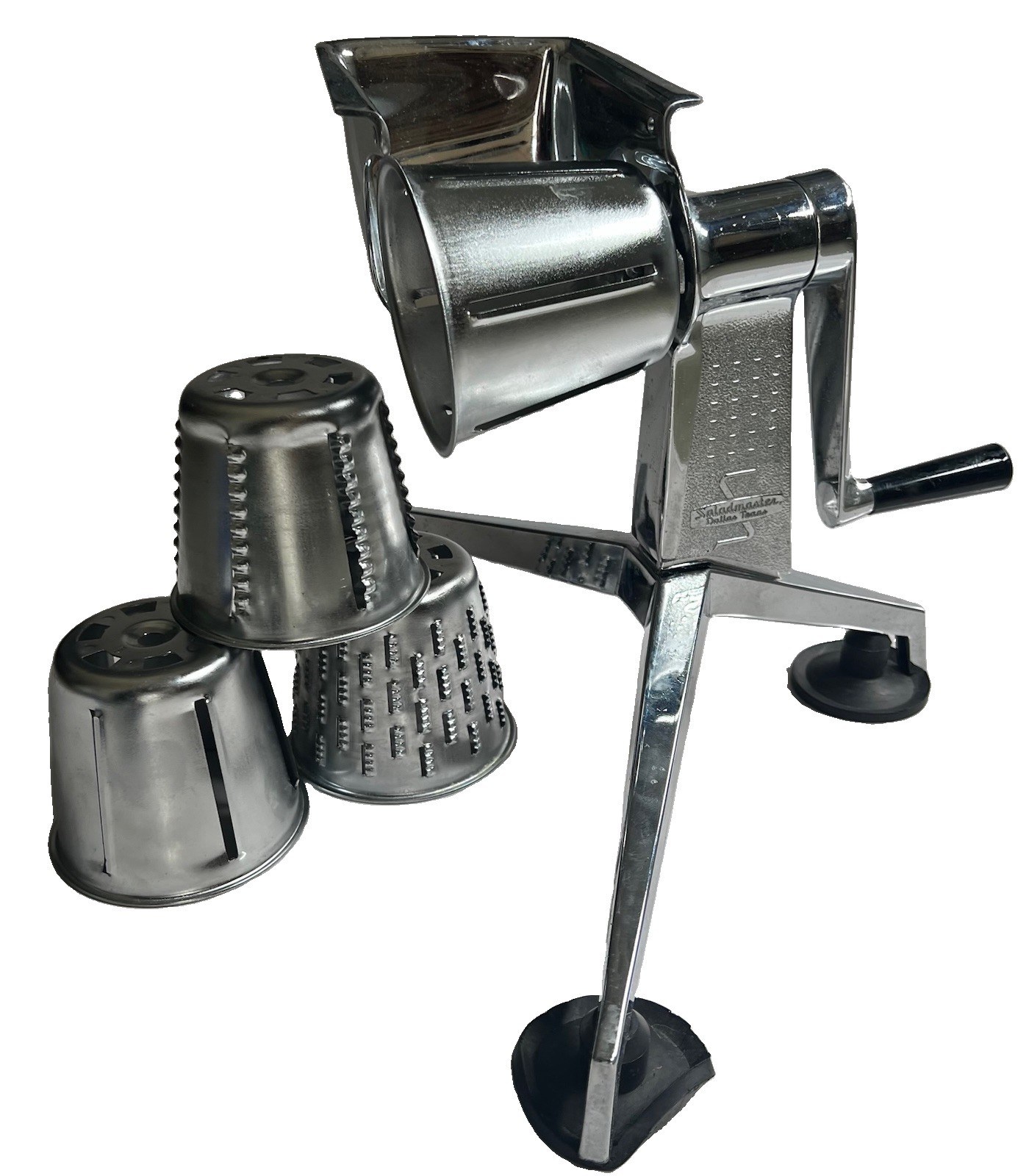 VINTAGE MCP Saladmaster Food Processor Chopper Shredder Slicer w/ 4 Cones