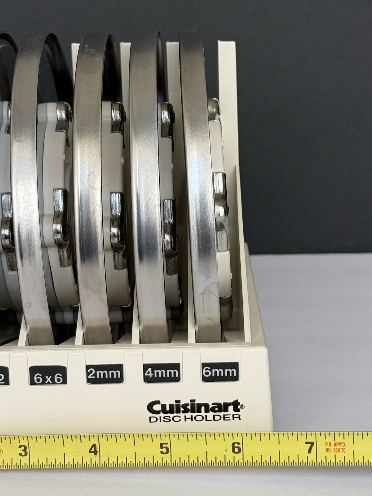 Vintage Cuisinart DLC-8 (7) Disc Set & Holder Made Japan DLC-834 837 836