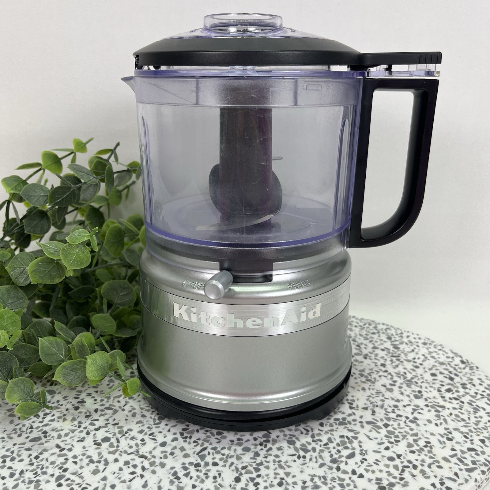 KitchenAid KFC3516CU 3.5 Cup Food Chopper Contour Silver Chop Puree Tested Works
