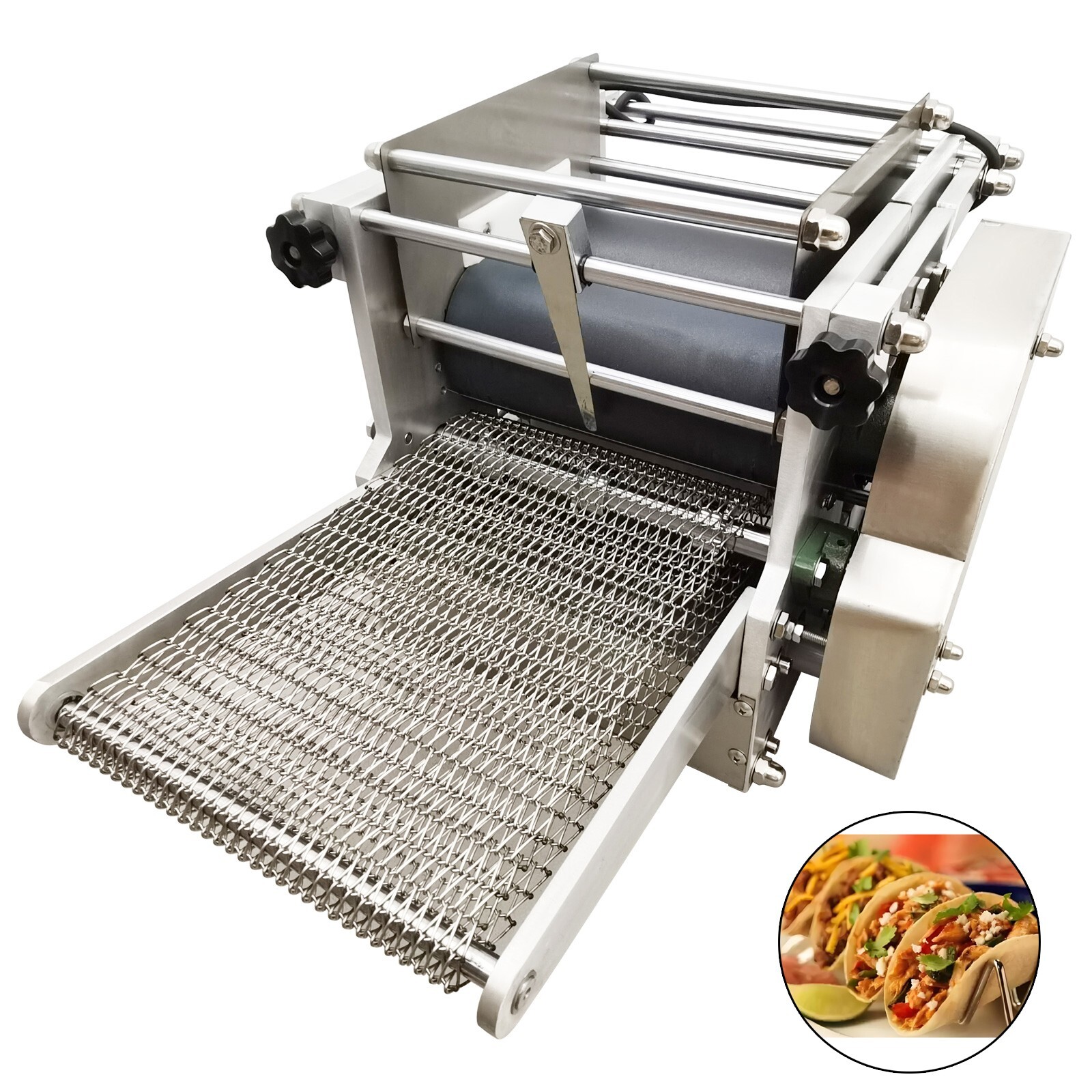 110V 400W 7.1″ Commercial Corn Tortilla Making Machine 0.04″-0.24″ Thickness
