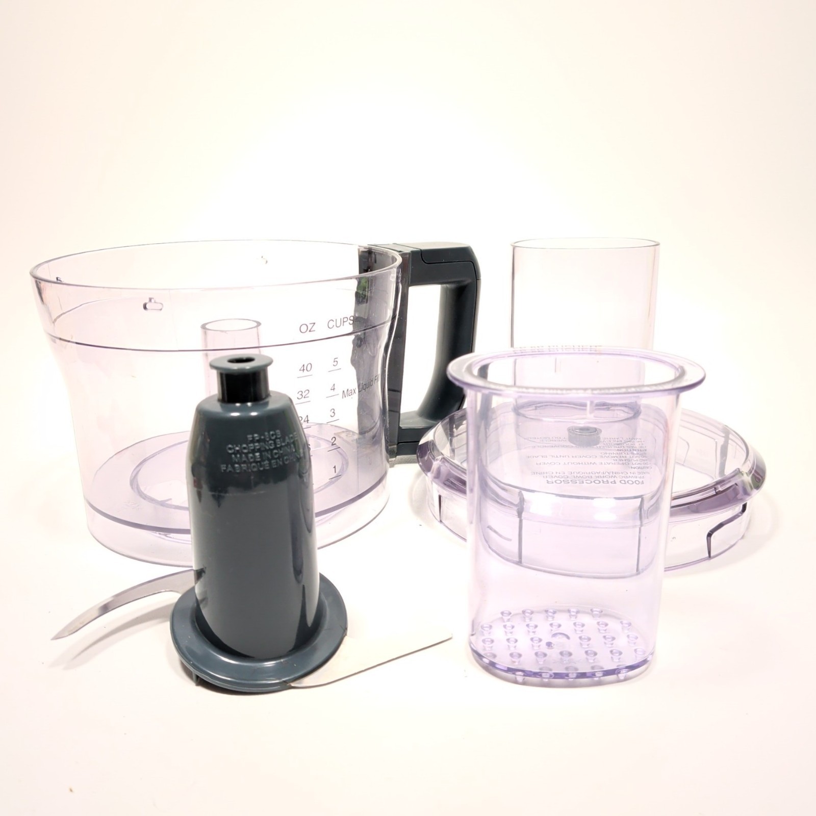 Cuisinart 8-Cup Food Processor FP-8 WORK BOWL, LID, BLADE & PUSHER Parts Used