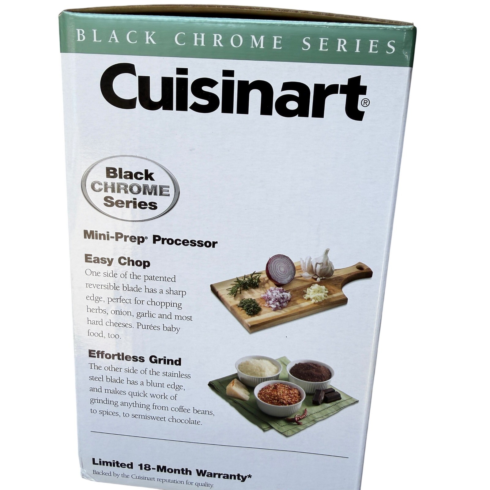 Cuisinart Mini-Prep Processor Black Chrome Series DLC-1BCH 21 Oz Capacity NEW