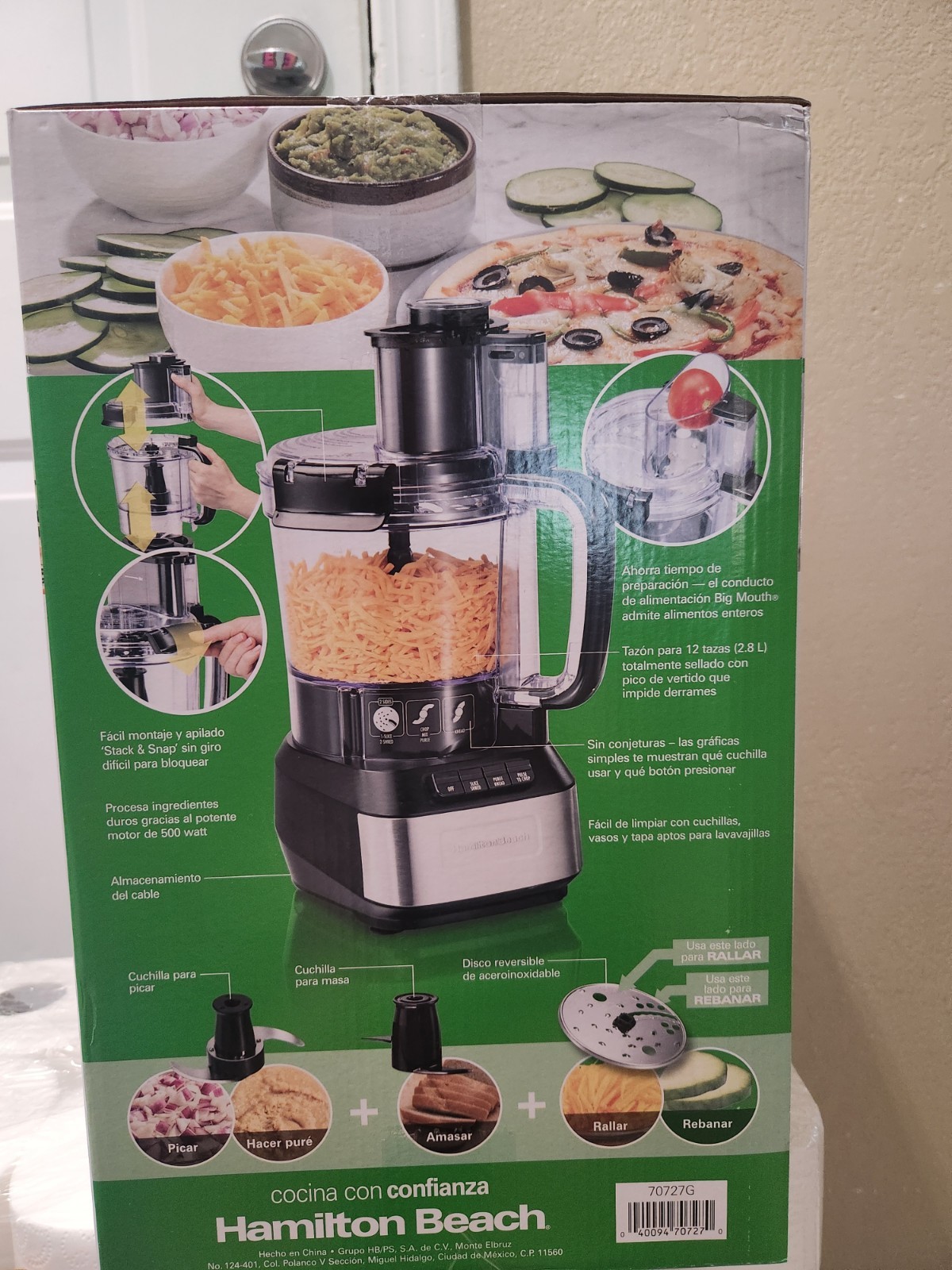 Hamilton Beach Stack & Snap Food Processor 12cup Capacity – Black (70727G)